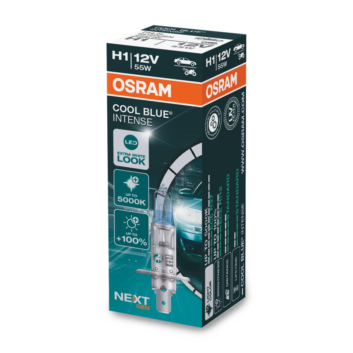 OSRAM - H1 Halogen-Scheinwerferlampe - Faltschachtel - 1ER-PACK