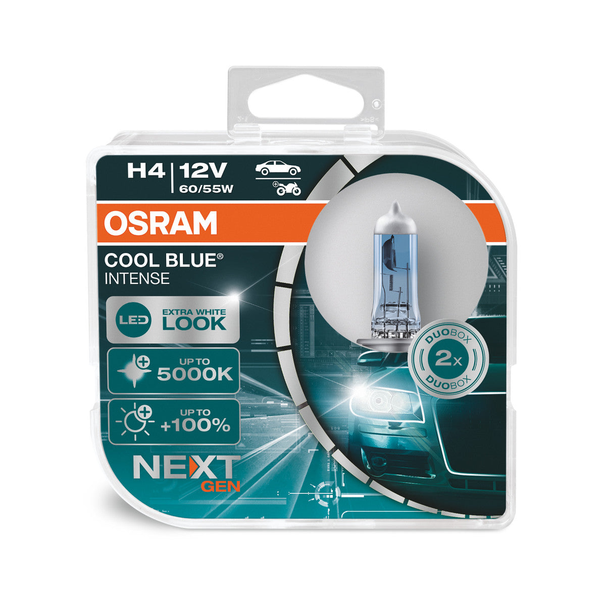 OSRAM – H4-Halogen-Scheinwerferlampe – Duo-Box – 2er-Pack