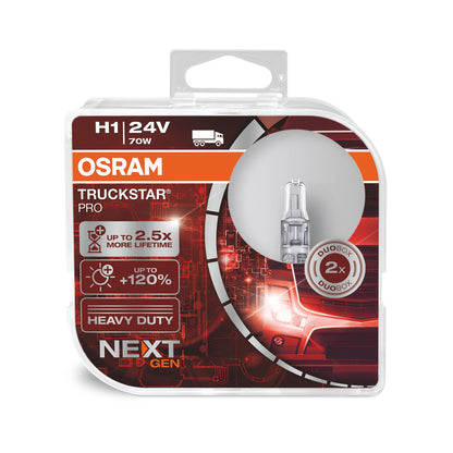 OSRAM TRUCKSTAR PRO – H1-Halogen-Scheinwerferlampe – 2er-Pack