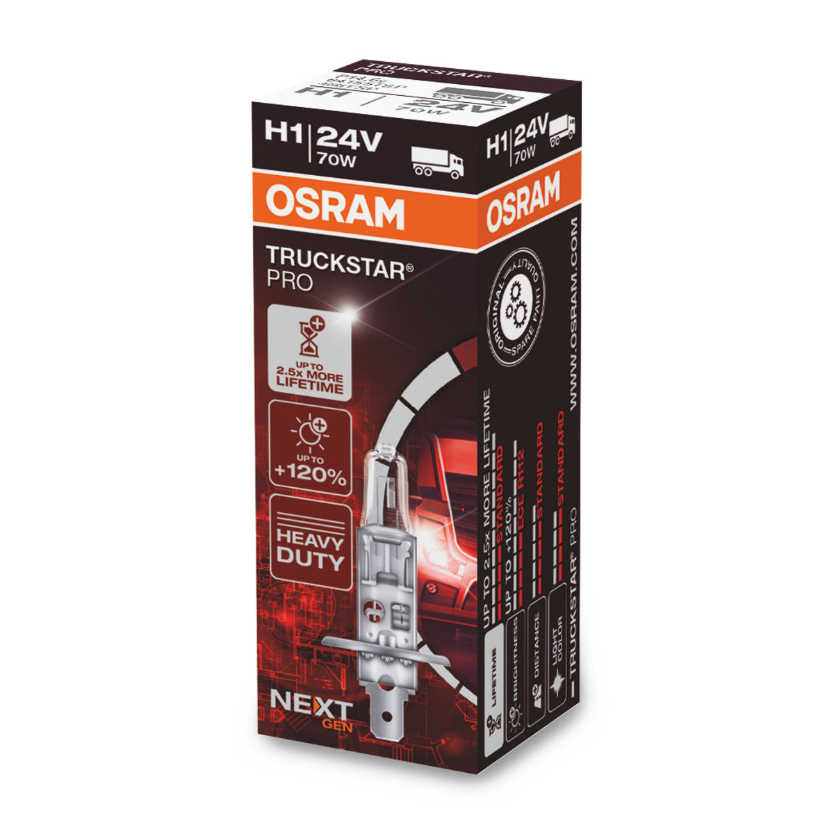 OSRAM TRUCKSTAR PRO – H1-Halogen-Scheinwerferlampe – 1er-Pack