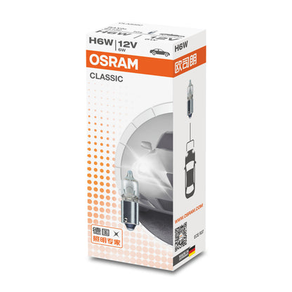 OSRAM ORIGINAL – METALLBASIS – H6W Extra-Glühbirne