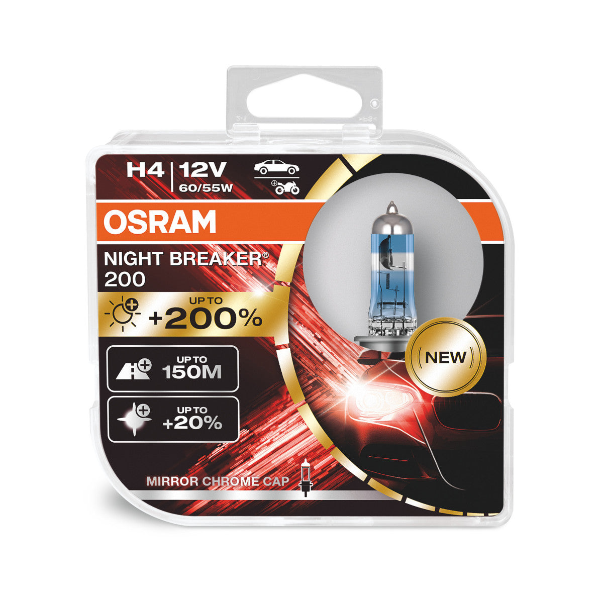 OSRAM NIGHT BREAKER 200 - H4 - 2er-Pack