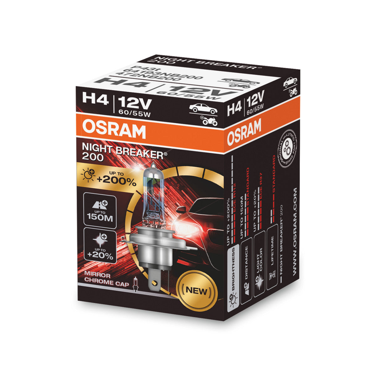 OSRAM NIGHT BREAKER 200 - H4 - 1er-Pack