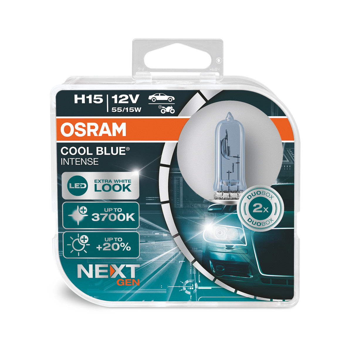 OSRAM - H15 Halogen-Scheinwerferlampe - Duo-Box - 2ER-PACK