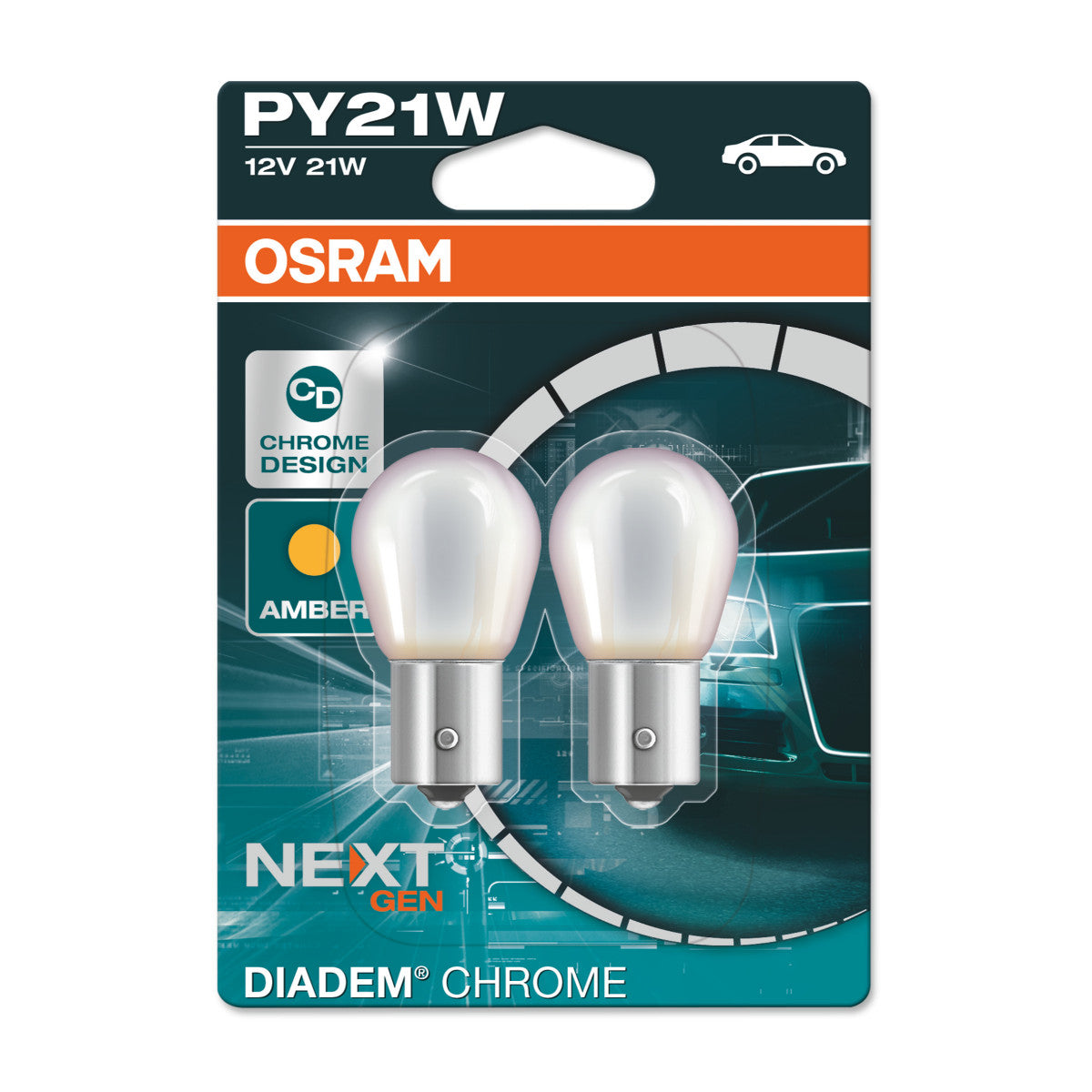 OSRAM DIADEM CHROME – PY21W Extra-Glühbirne