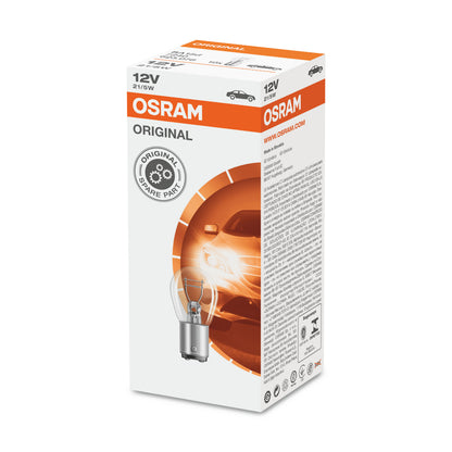 OSRAM ORIGINAL – METALLBASIS – P21-5W Zusatzglühlampe – BA15d