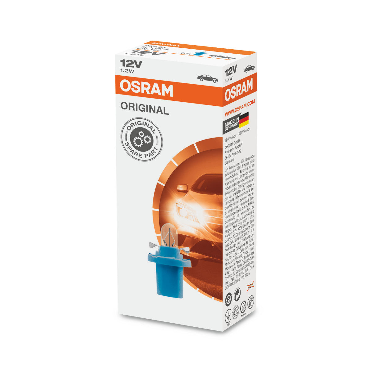 OSRAM ORIGINAL - KUNSTSTOFF-MF-BASIS - 1 -2W - BX8,5d - Extra-Glühbirne