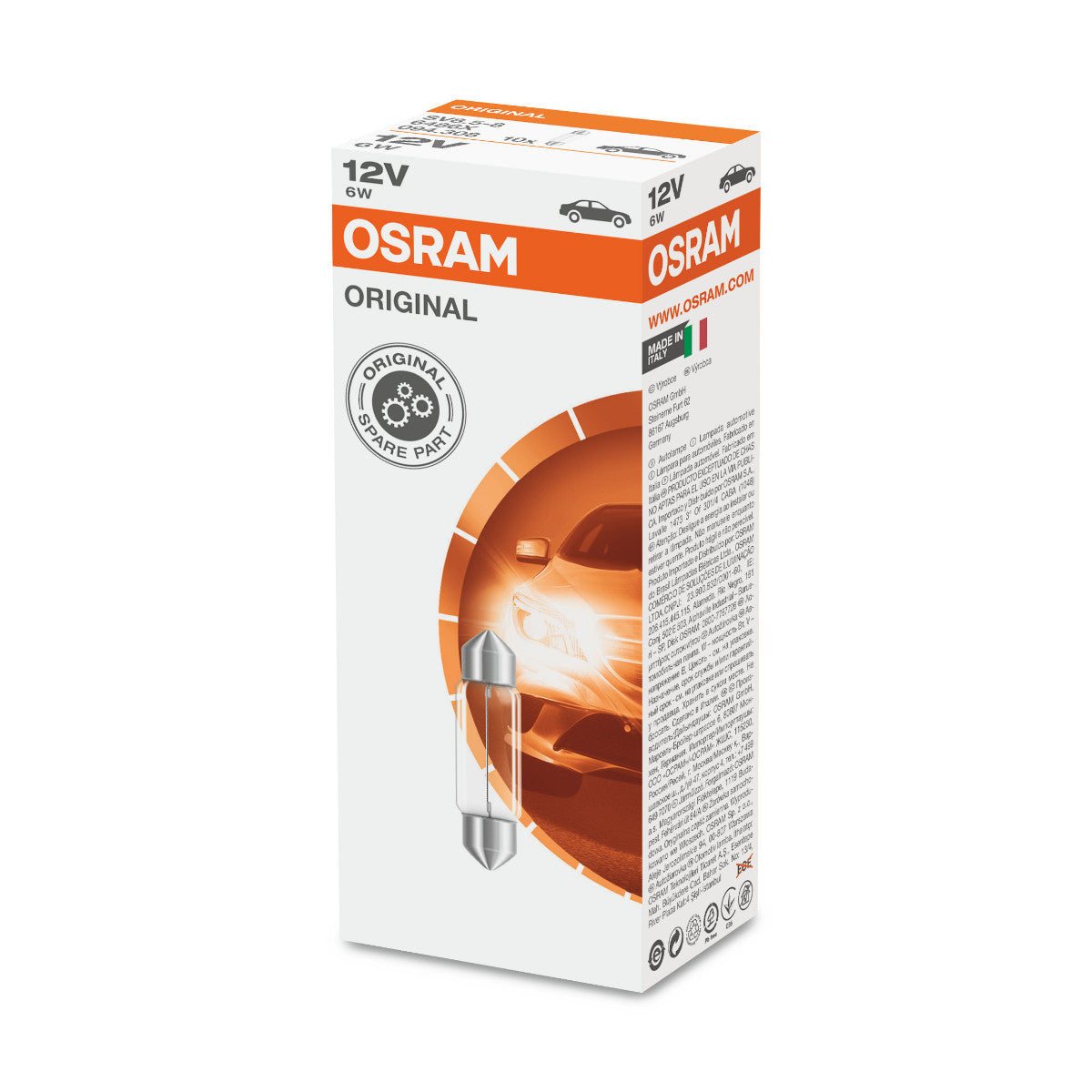 OSRAM ORIGINAL FESTOON – 6 W – 24 V – 36 mm – zusätzliche Glühbirne