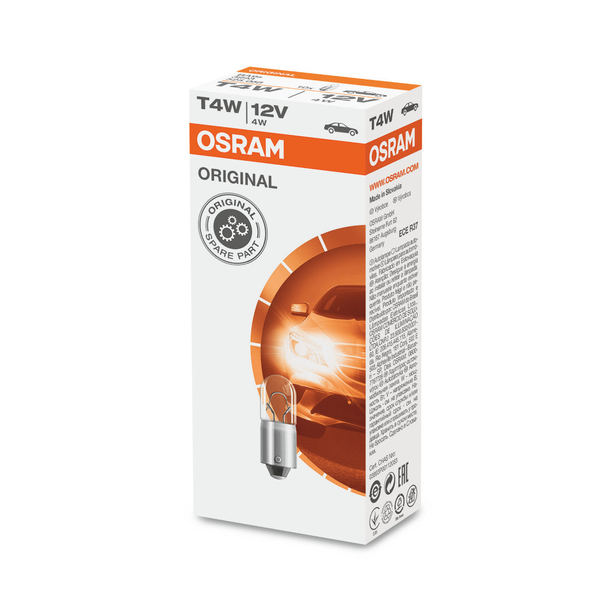 OSRAM ORIGINAL - METALLBASIS - T4W - 12V