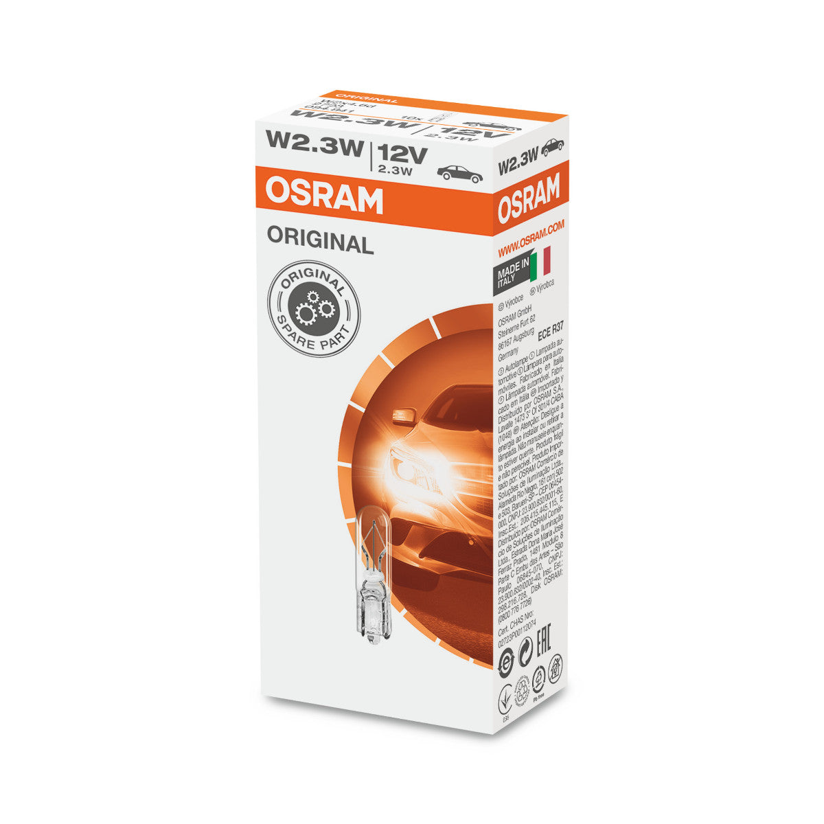 OSRAM ORIGINAL - WEDGE BASE - 2 -3W - 12V Extra-Glühbirne