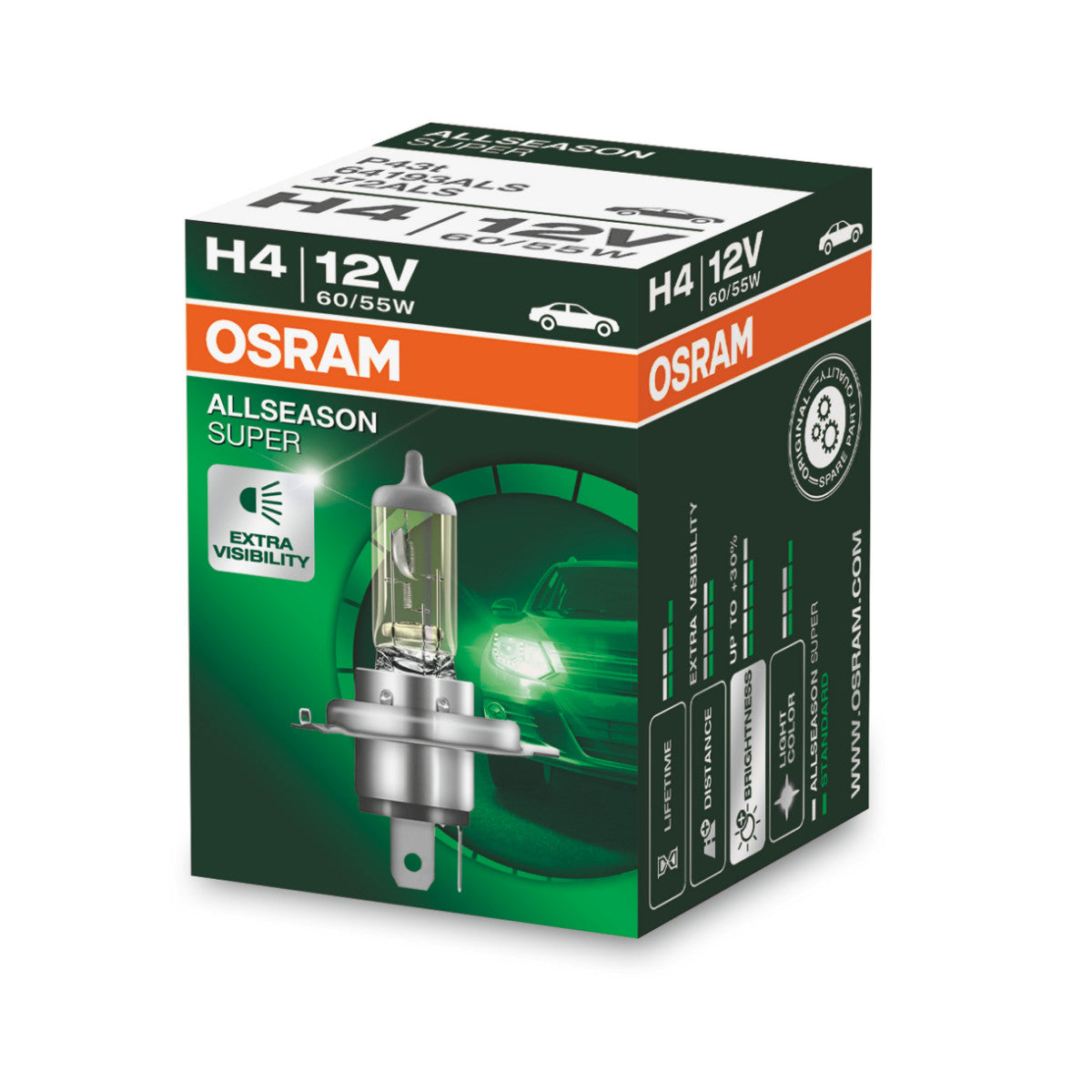 OSRAM ALLSEASON SUPER - ALLSEASON - H4 Halogen-Scheinwerferlampe