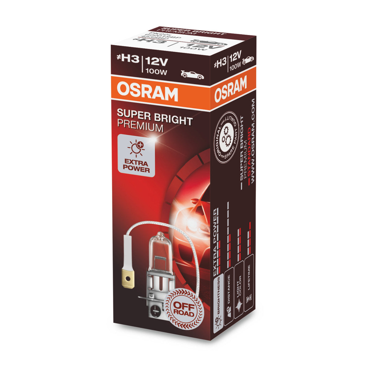 OSRAM SUPER BRIGHT PREMIUM – SUPER BRIGHT – Offroad H3 – PK22s Halogen-Scheinwerferlampe