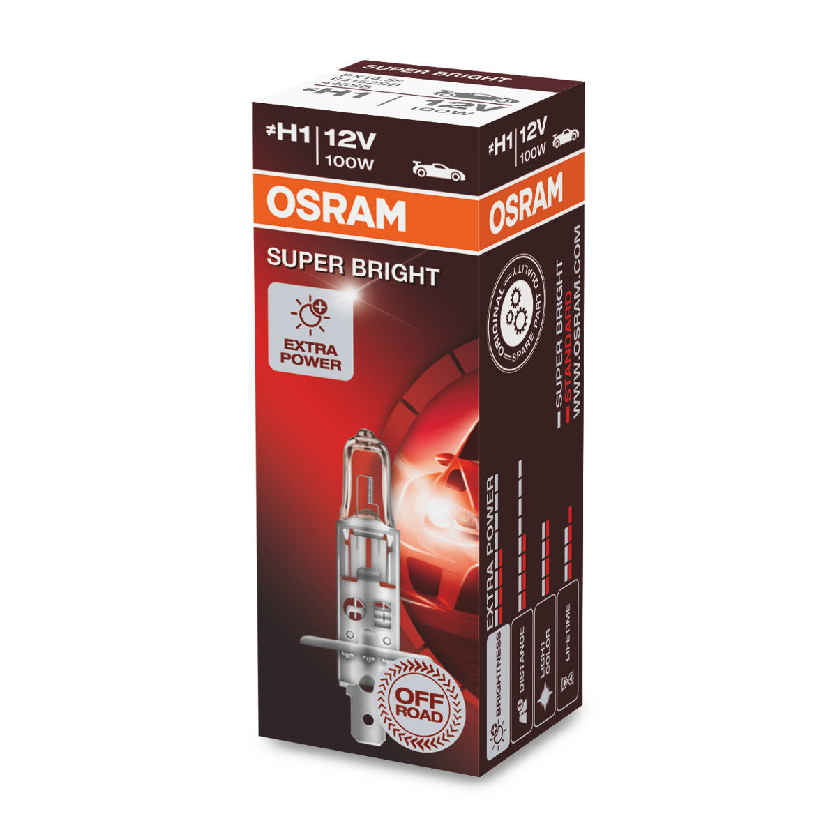 OSRAM SUPER BRIGHT PREMIUM – SUPER BRIGHT – Offroad H1 – PX14 – 5s Halogen-Scheinwerferlampe