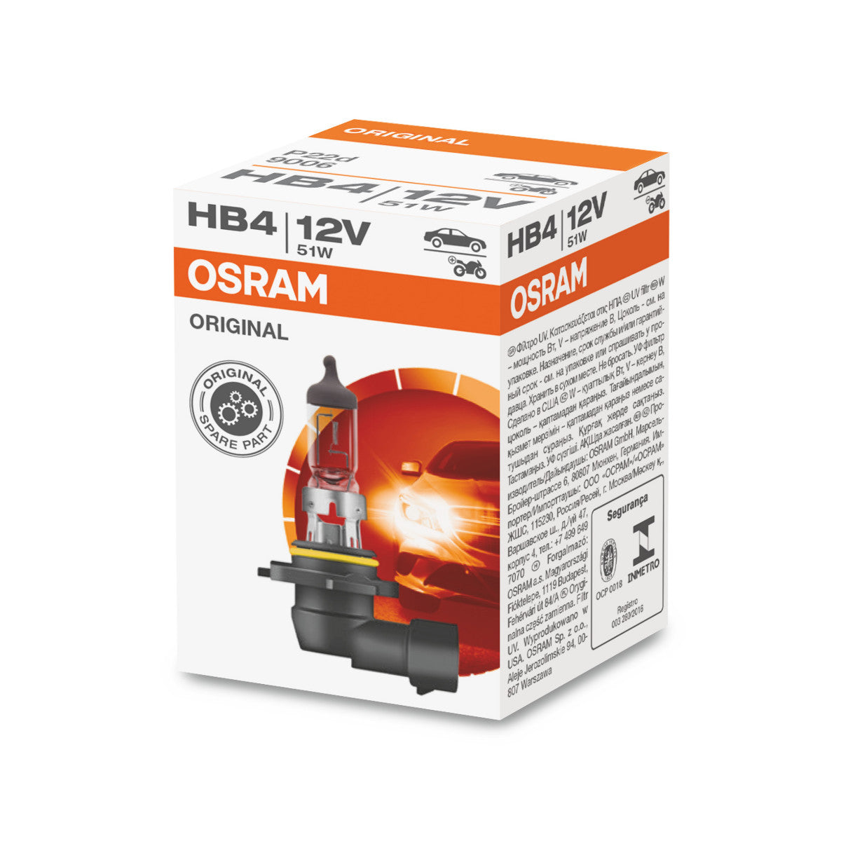 OSRAM ORIGINAL LINE - HB4 - 12 V - 51 W - Halogen-Scheinwerferlampe - Faltschachtel