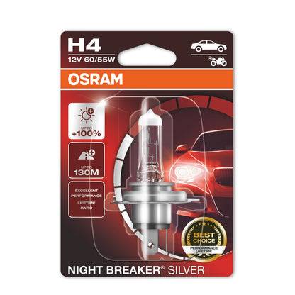 OSRAM NIGHT BREAKER® SILVER H4 Einzelblister