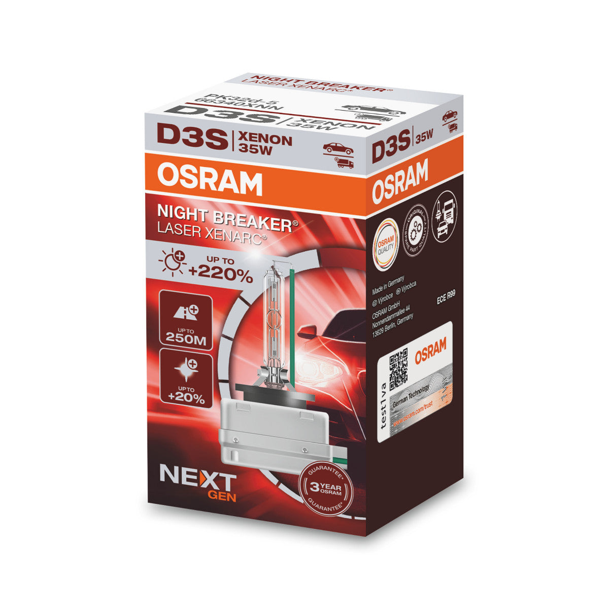 OSRAM XENARC NIGHT BREAKER LASER (NÄCHSTE GEN) – D3S 1er-Pack