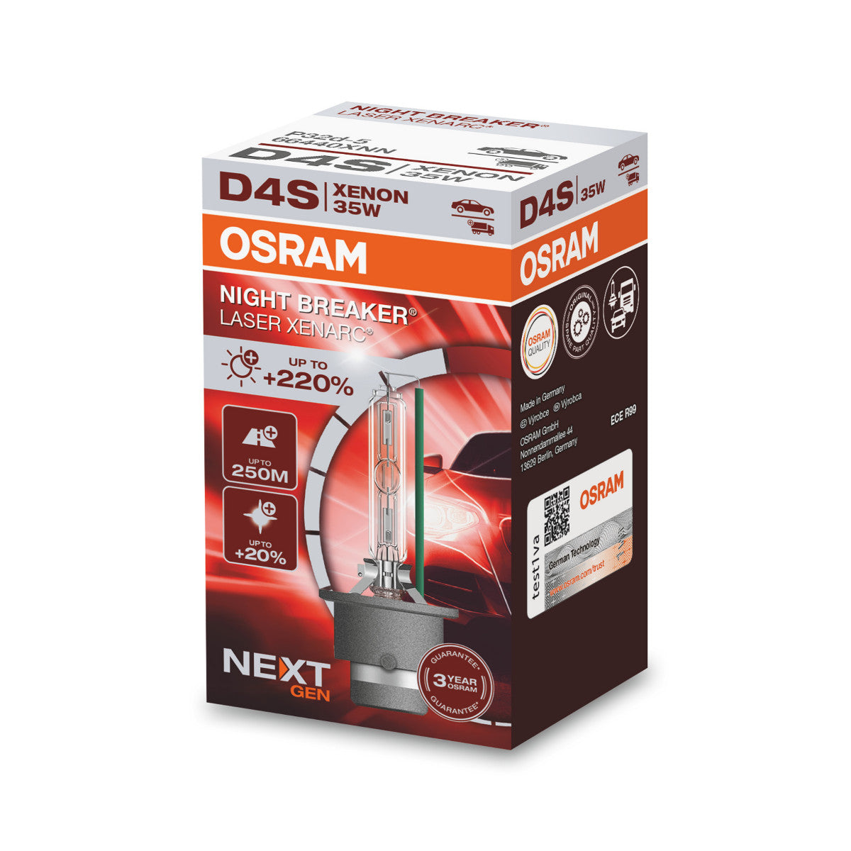 OSRAM XENARC NIGHT BREAKER LASER (NÄCHSTE GEN) – D4S – 1er-Pack