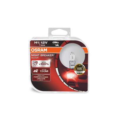 OSRAM NIGHT BREAKER® SILVER H1 Duo Box