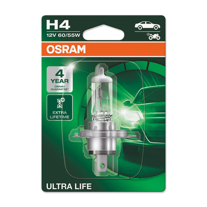 OSRAM ULTRA LIFE - H4-Halogen-Scheinwerferlampe - Einzelblister