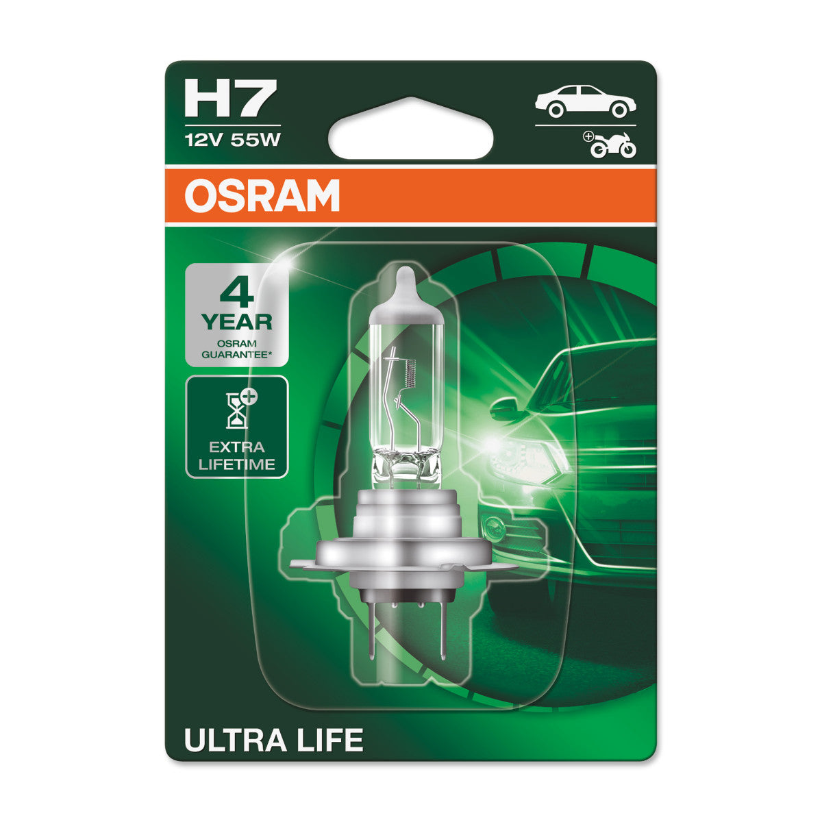 OSRAM ULTRA LIFE - H7-Halogen-Scheinwerferlampe - Einzelblister