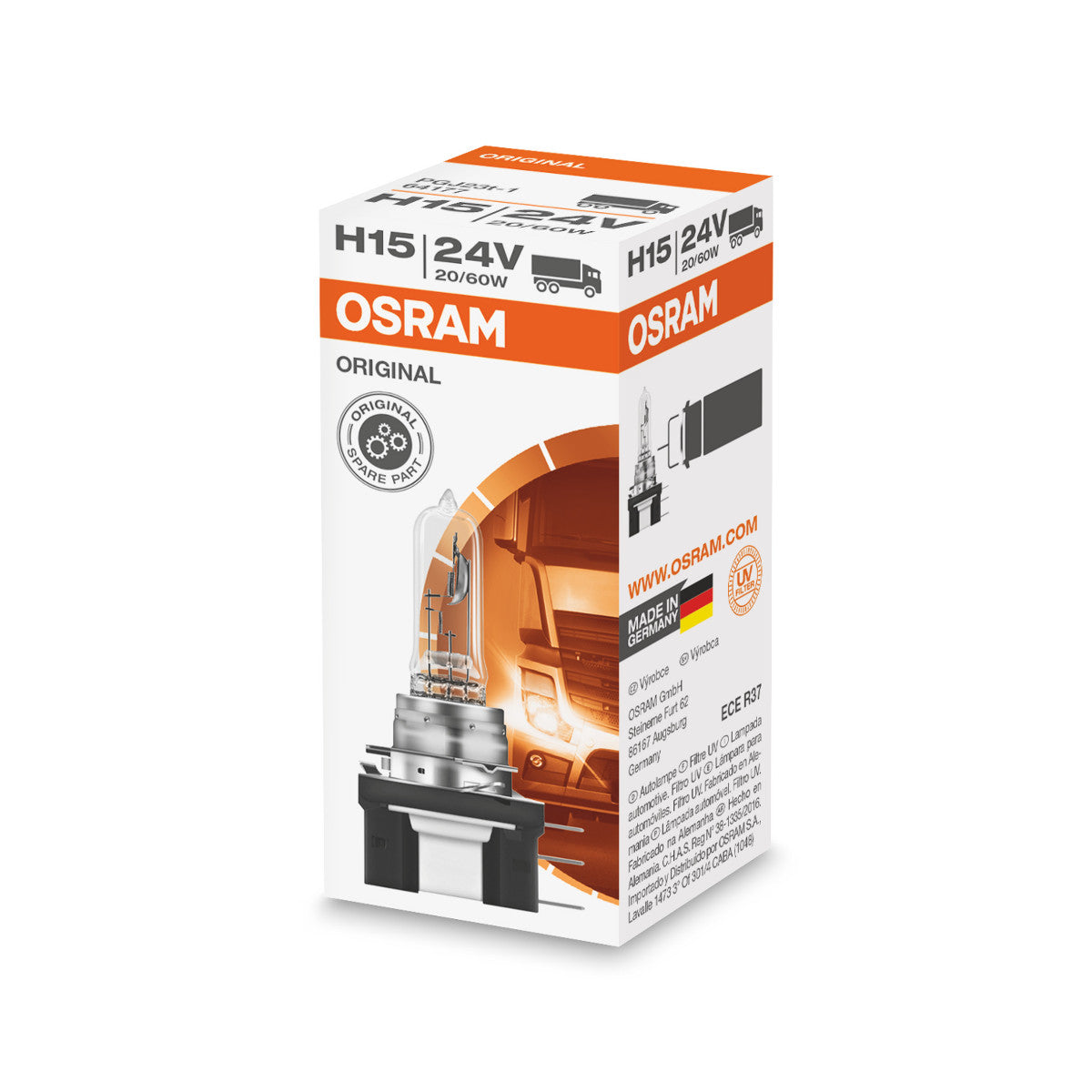 OSRAM ORIGINAL LINE - H15 - 24 V - 6020 W - Halogen-Scheinwerferlampe