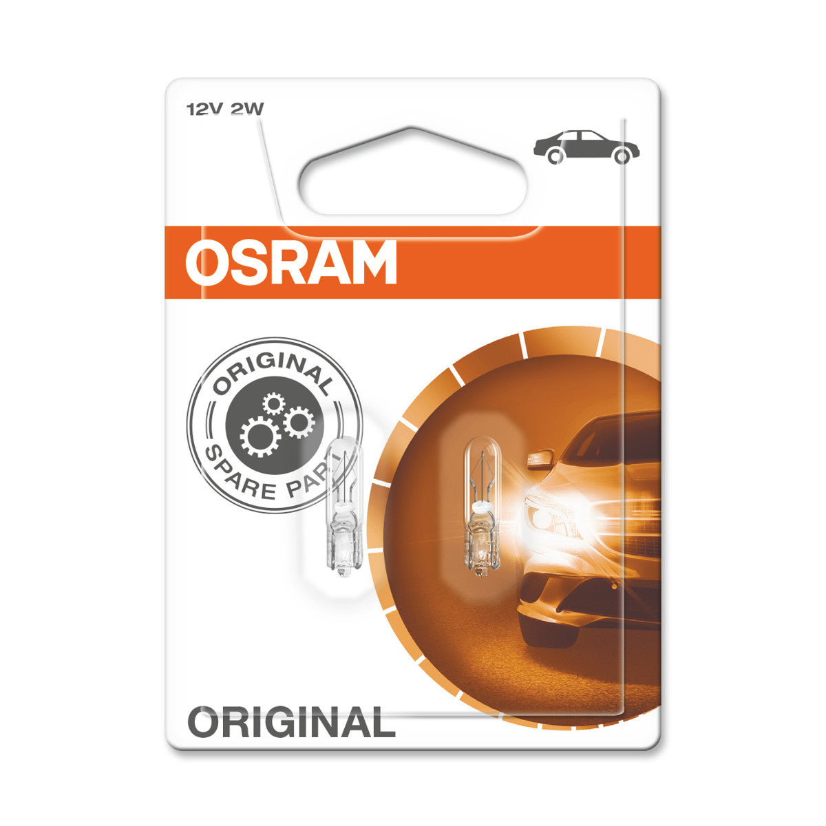 OSRAM ORIGINAL - WEDGE BASE - 2W - 12V - W2x4,6d - Extra-Glühbirne