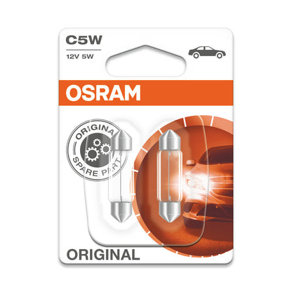 OSRAM ORIGINAL FESTOON – 5 W – 12 V – 36 mm Extra-Glühbirne – 2er-Pack