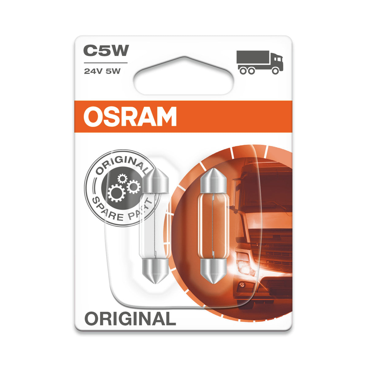 OSRAM ORIGINAL FESTOON – 5 W – 24 V – 36 mm Extra-Glühbirne – 2er-Pack