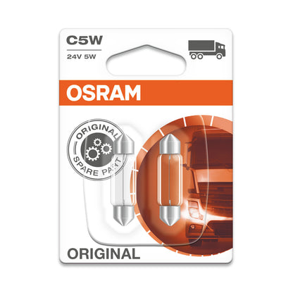 OSRAM ORIGINAL FESTOON – 5 W – 24 V – 36 mm Extra-Glühbirne – 2er-Pack