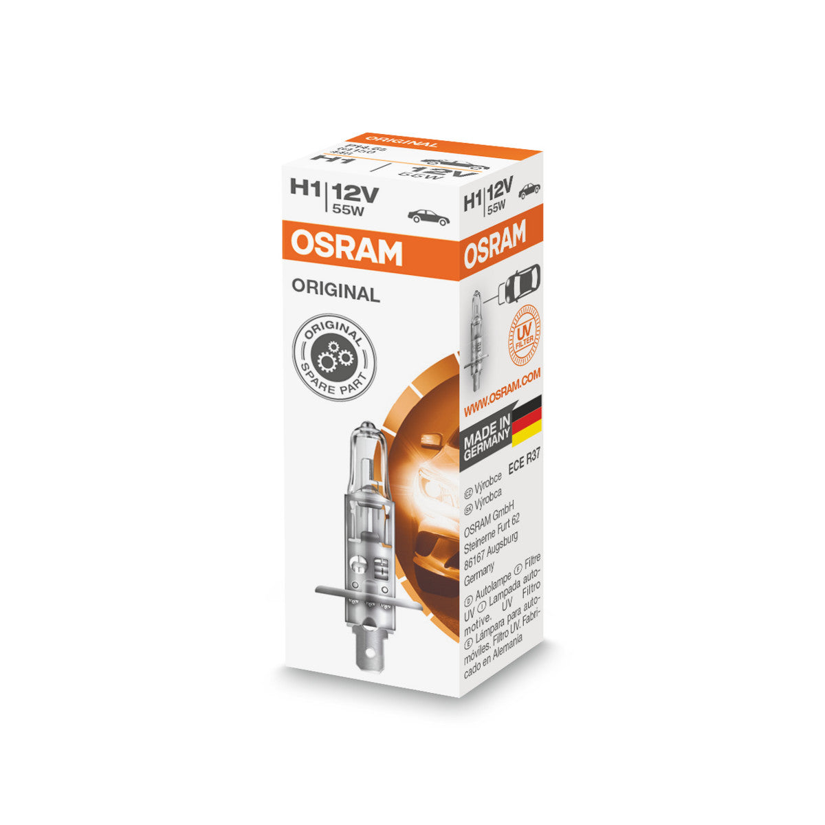 OSRAM ORIGINAL LINE - H1 - 12 V - 55 W - Halogen-Scheinwerferlampe - Faltschachtel