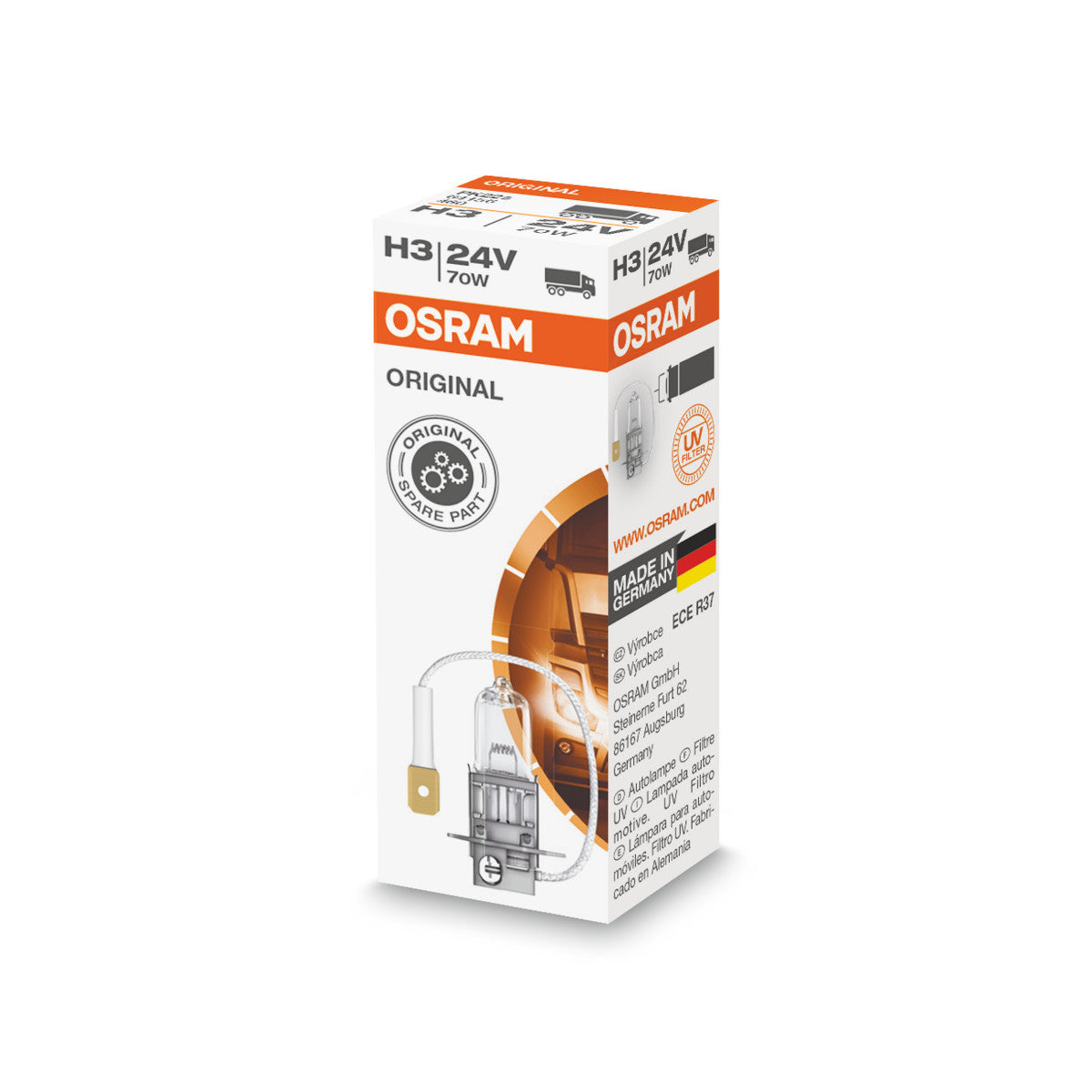 OSRAM ORIGINAL LINE - H3 - 24 V - 70 W - Halogen-Scheinwerferlampe - Faltschachtel