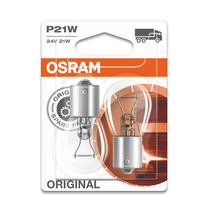 OSRAM ORIGINAL - METALLBASIS - P21W Zusatzglühbirne - BA15s - 24V