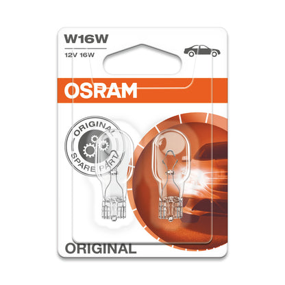 OSRAM ORIGINAL – WEDGE BASE – W16W Extra-Glühbirne – 2ER-PACK