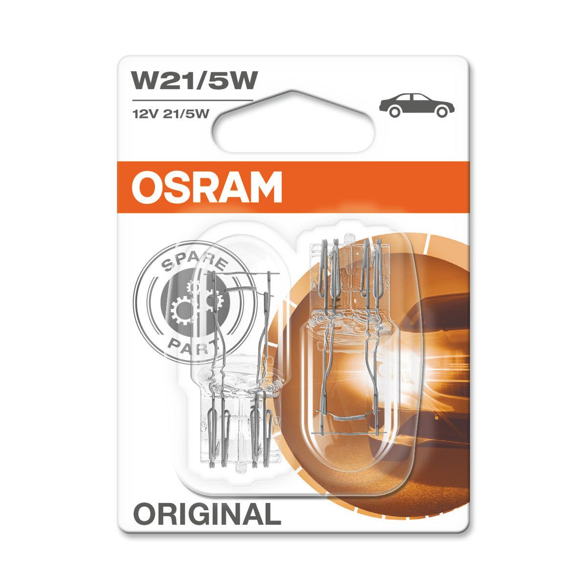 OSRAM ORIGINAL - WEDGE BASE - W21-5W Extra-Glühbirne - 2ER-PACK