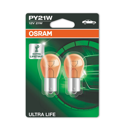 OSRAM ULTRA LIFE - PY21W Extra-Glühbirne - 2ER-PACK