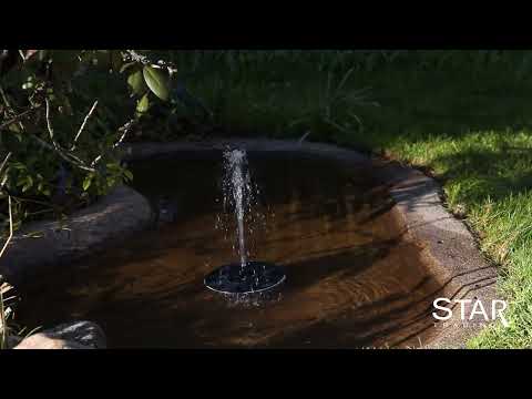 Star Trading - Solarbeleuchtung - Solar-Dekobrunnen - Schwarz - 10cm Lichtfarbe RGB (Rot-Grün-Blau)