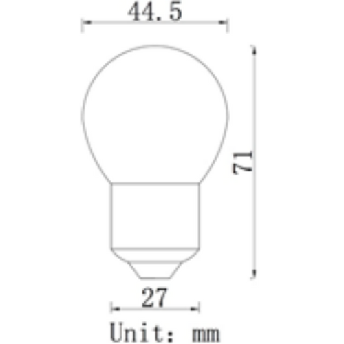 E27 12V/24V 2.5W Frostat glas