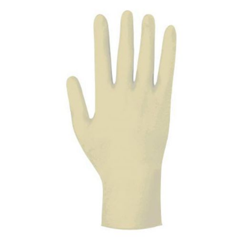 Puderfreie Einweg-Latexhandschuhe Weiß M - 5 Paar